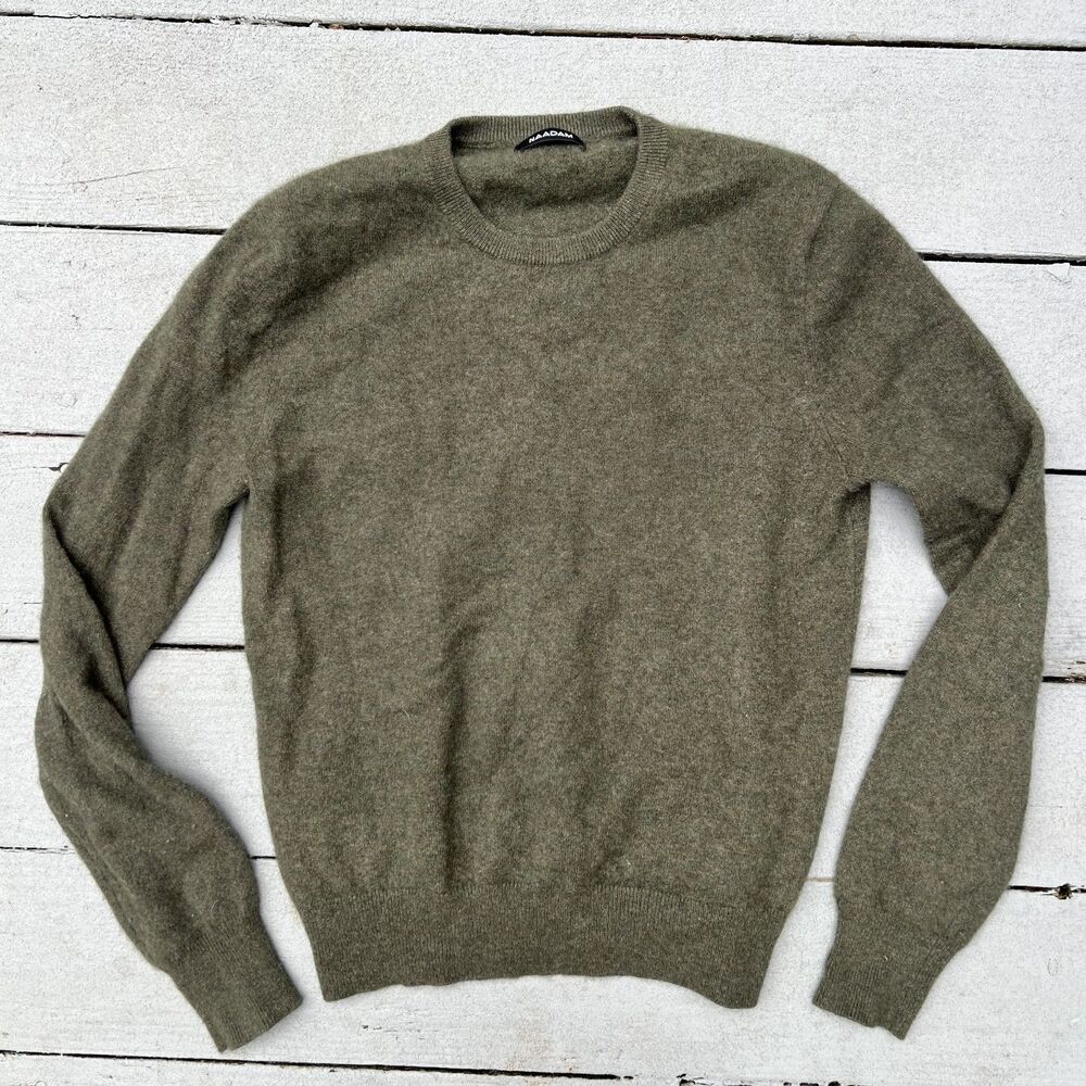 NAADAM The Original Cashmere Sweater Crewneck Olive Green Woman's-Size S